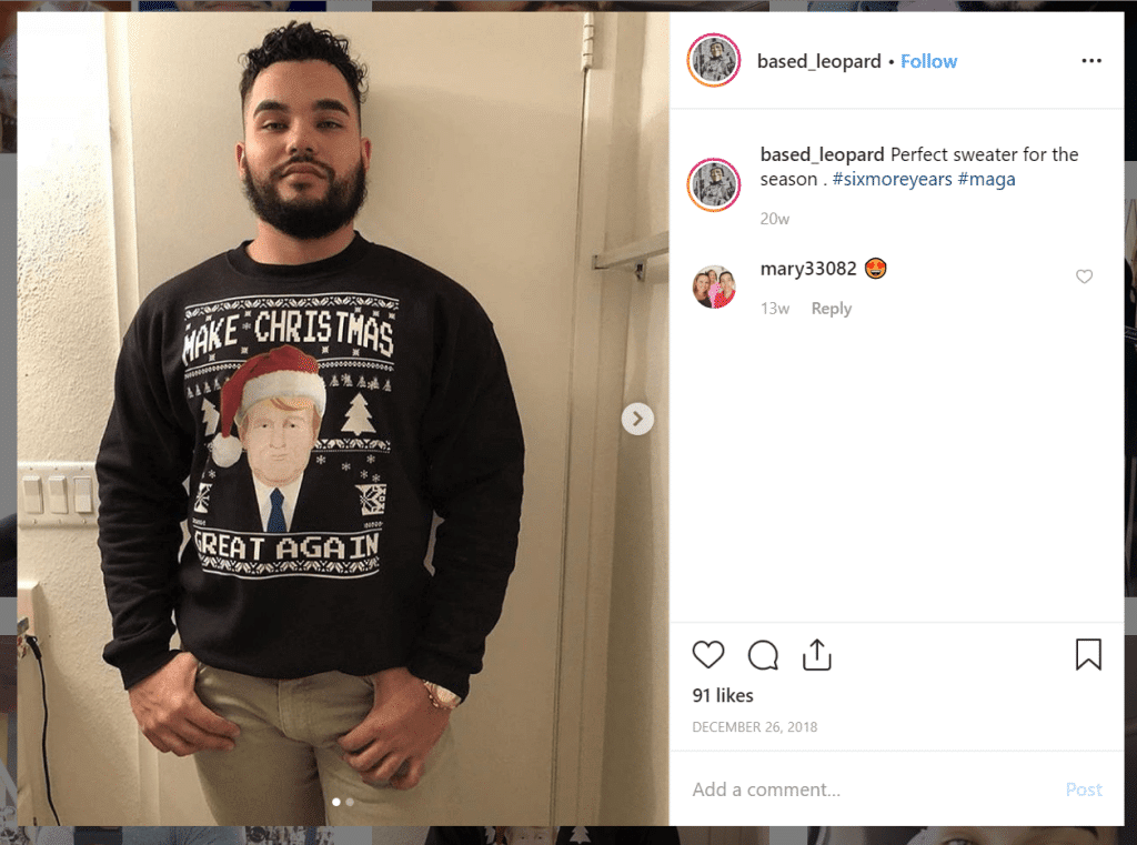 Luis-Medina-Instagram-Trump-sweater.png