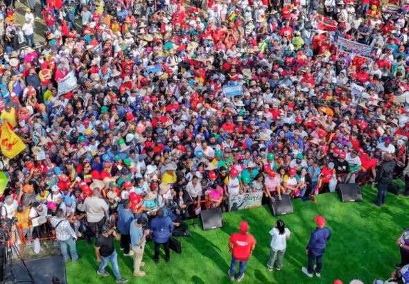 Venezuelan Acting President Delcy Rodríguez addresses a gathering of commune members in the El Maizal commune, Lara state, March 6, 2026. Photo: Presidential Press.
