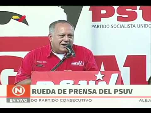 Diosdado Cabello en rueda de prensa del PSUV, 19 de agosto de 2019