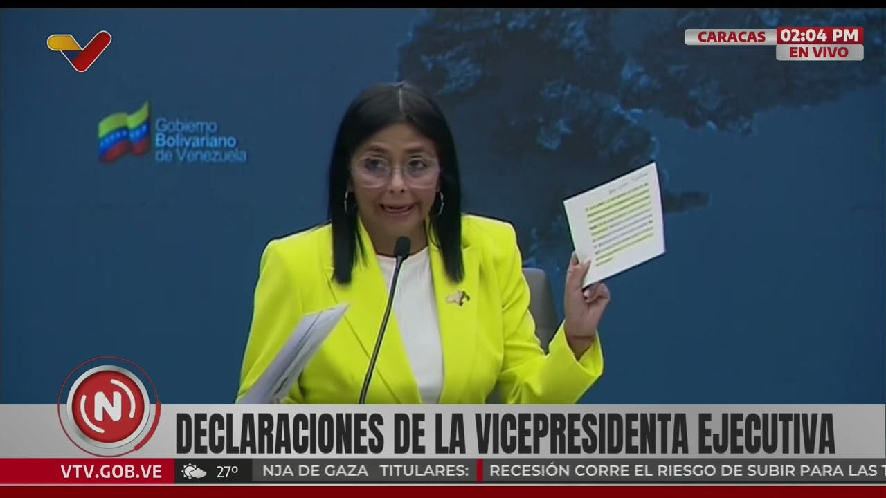 Delcy Rodríguez presenta pruebas de que ExxonMobil promovió sanciones contra Chevron