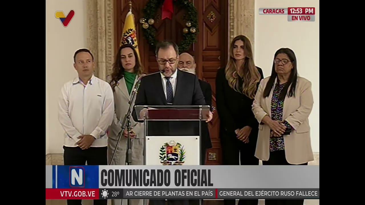 Yván Gil lee comunicado de Maduro sobre amenazas de EEUU, que desestabilizan a toda la región