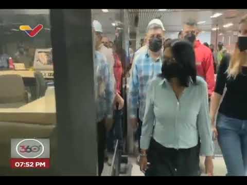 Delcy Rodríguez supervisa trabajos en el Metro de Caracas