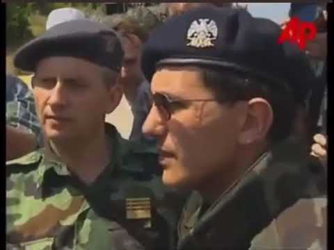 German commander Helmut Harff telling Serbian officer that have only 30 minutes to leave Kosovo.