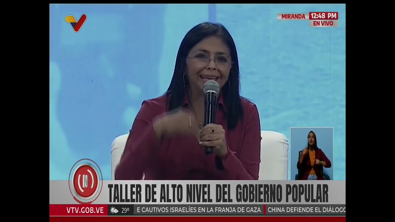 Delcy Rodríguez en taller de alto nivel del gobierno popular, 20 de febrero de 2025