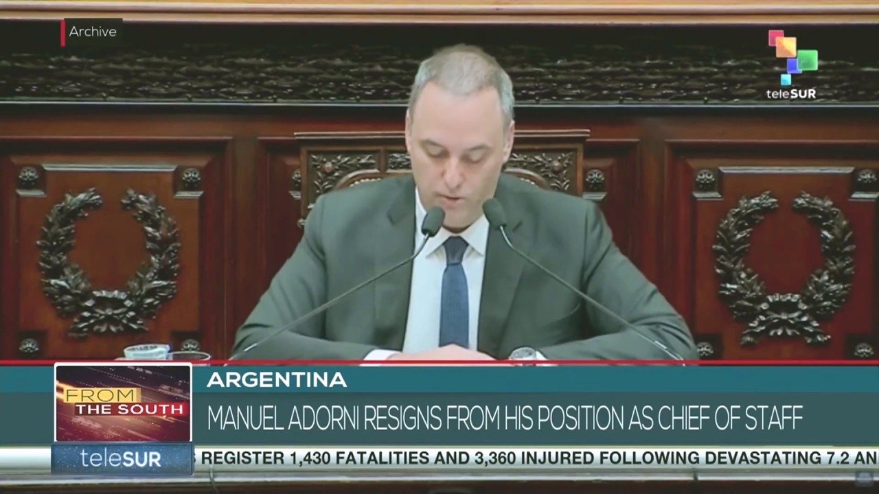 Manuel Adorni resigns from his position as chief of staff