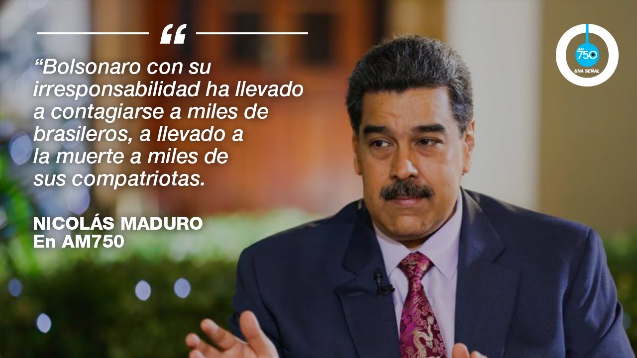 Maduró sobre Bolsonaro: "Con su irresponsabilidad ha llevado a la muerte a miles de brasileros"