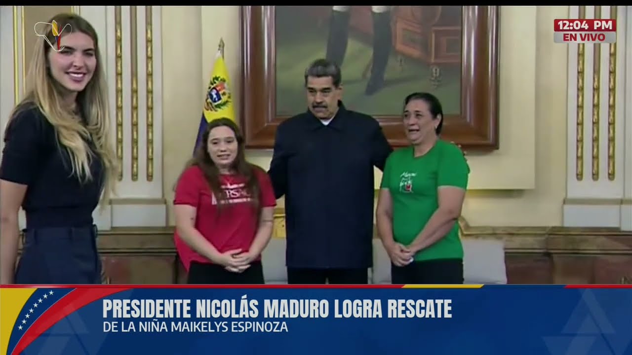 Maduro en retorno de niña Maikelys Espinoza a Venezuela, acto completo en Palacio de Miraflores