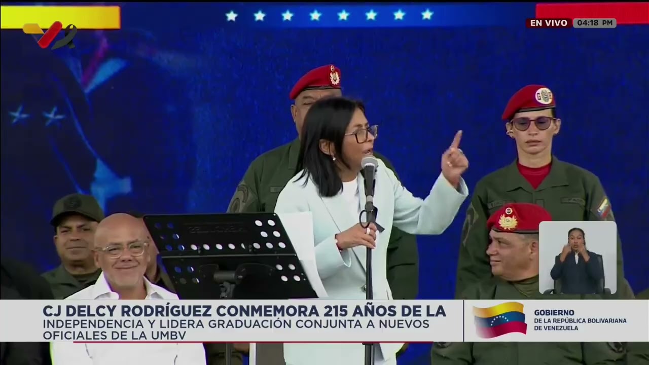 Delcy Rodríguez: "LA ORDEN LA DI YO COMO COMANDANTE EN JEFE" Espectacular discurso este 5 de Julio