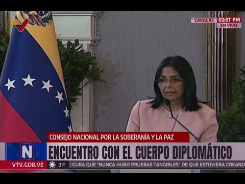 Jorge Rodríguez y Delcy Rodríguez se reúnen con Cuerpo Diplomático (embajadores en Venezuela)