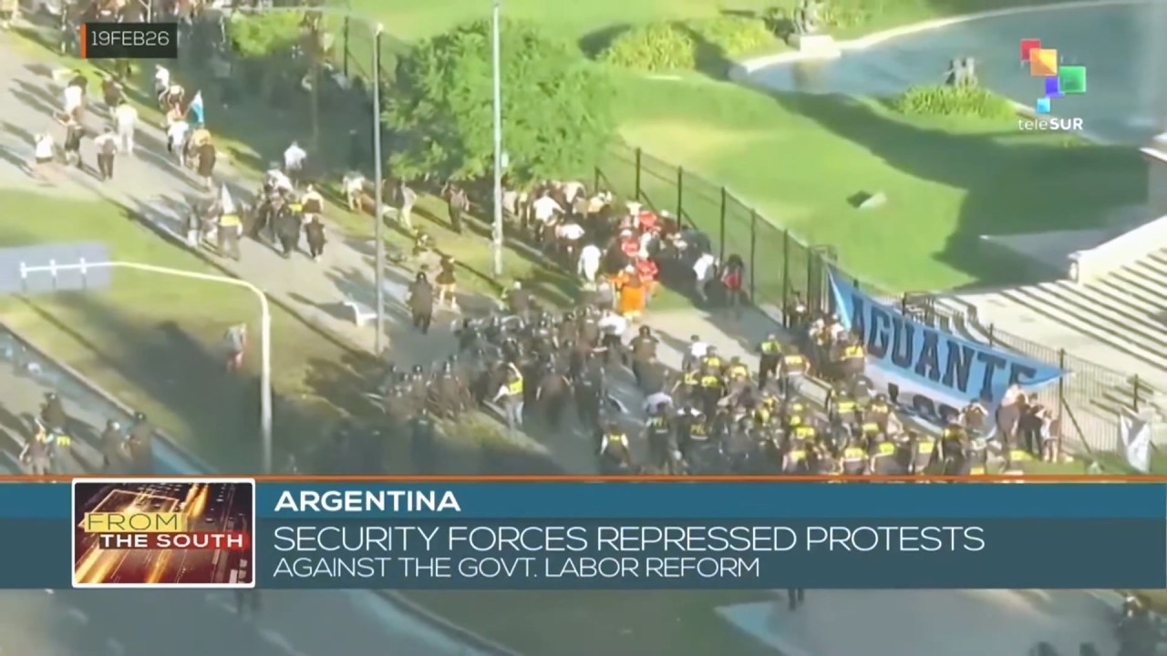 Security forces repressed protests against the govt. labor reform in Argentina