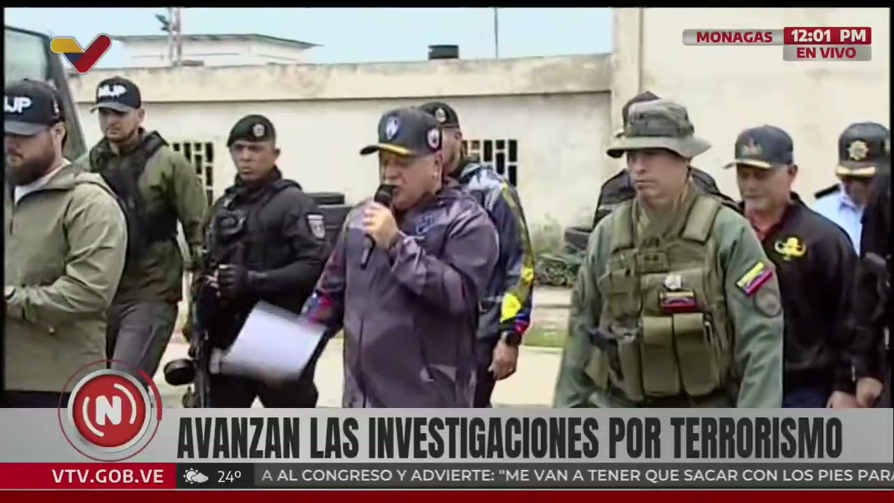 Diosdado Cabello: decomisan material explosivo en Monagas, hay 8 detenidos