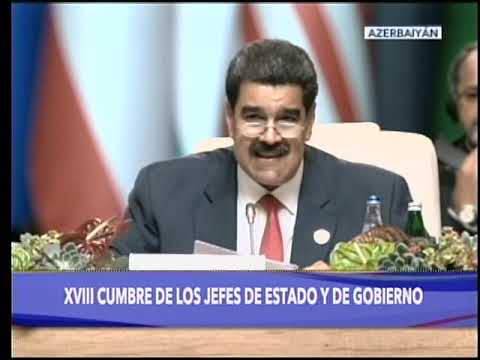 Presidente Maduro en la XVIII Cumbre del MNOAL en Azerbaiyán, 25 octubre 2019
