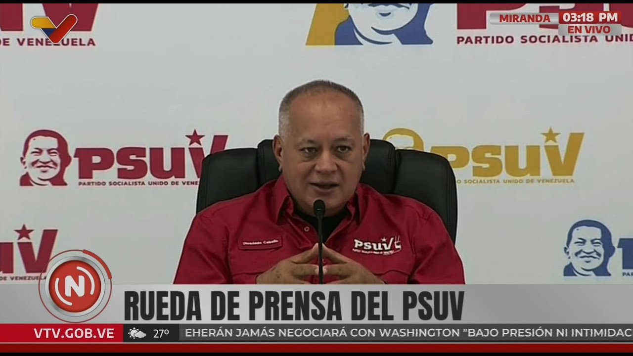 Diosdado Cabello en rueda de prensa del PSUV, 10 de marzo de 2025