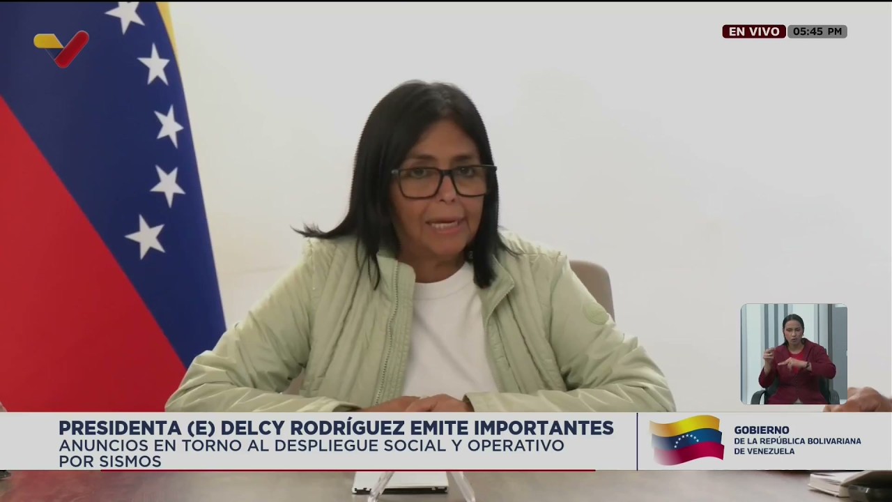 Delcy Rodríguez extiende suspensión de clases y crea 2 comisiones para atender víctimas