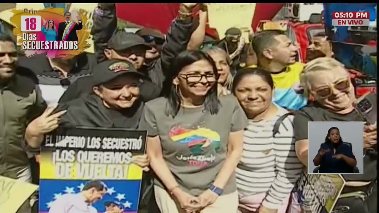 Delcy Rodríguez en base de misiones socialistas Hugo Salas en La Vega, 20 de enero de 2026