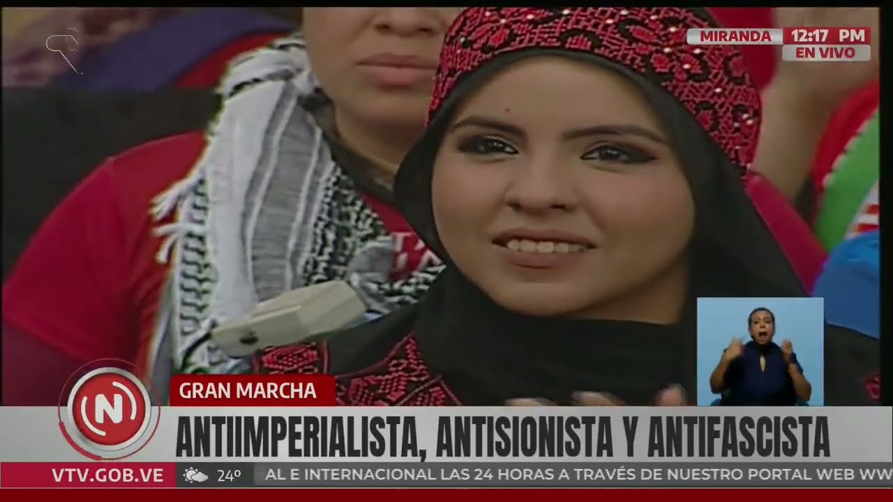 Marcha en Caracas contra genocidio en Palestina y Líbano, 5 de octubre de 2024