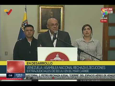 Jorge Rodríguez, rueda de prensa sobre muertos en el Mar Caribe por Estados Unidos