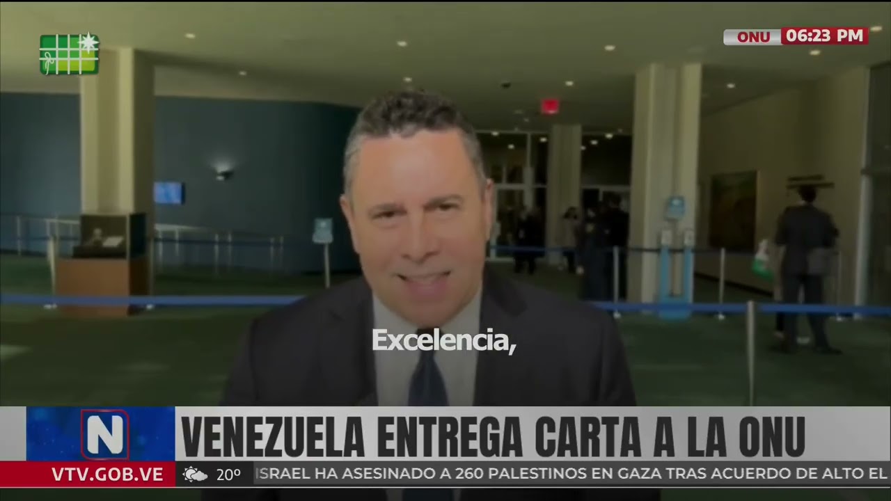 Samuel Moncada entrega carta al Secretario General de la ONU respondiendo a "llamado a distensión"
