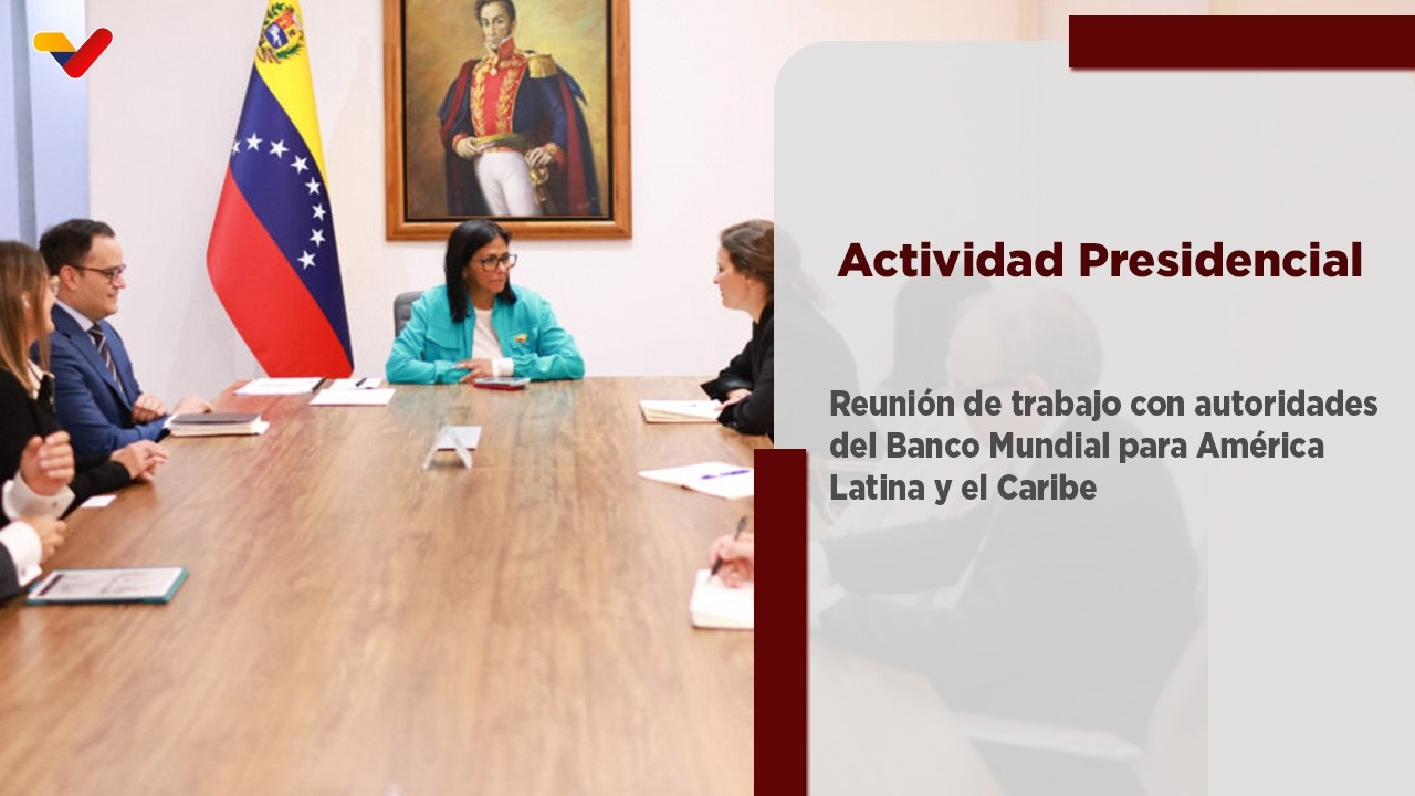 Presidenta (E) sostiene encuentro con autoridades del Banco Mundial para América Latina y el Caribe