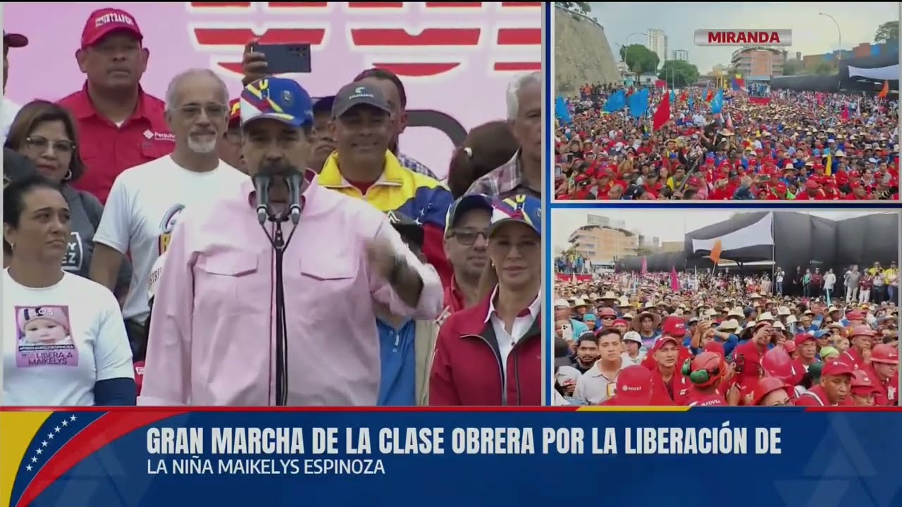Maduro en marcha del 1 de mayo por liberación de niña Maikelys Espinoza