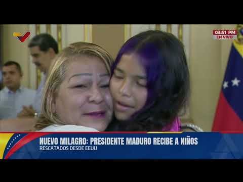 MADURO RECIBE NIÑOS rescatados desde Estados Unidos, 18 de julio de 2025