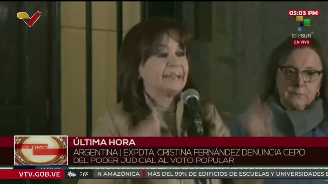 Cristina Fernández de Kirchner, discurso tras fallo de Corte Suprema ratificando su condena