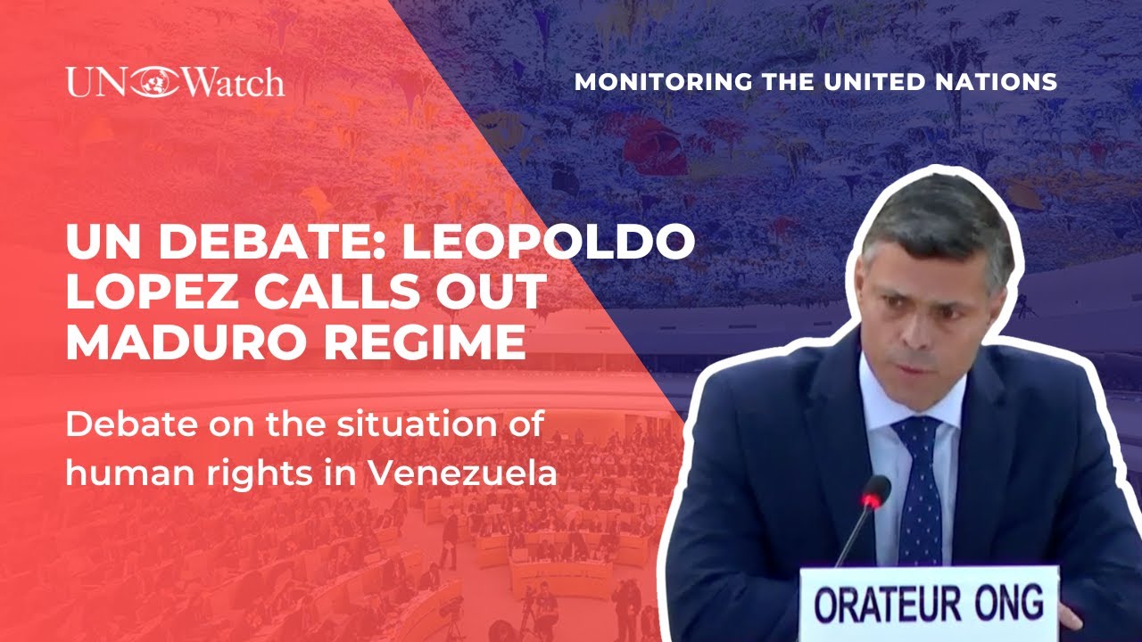 UN Debate: Leopoldo Lopez Calls Out Maduro Regime