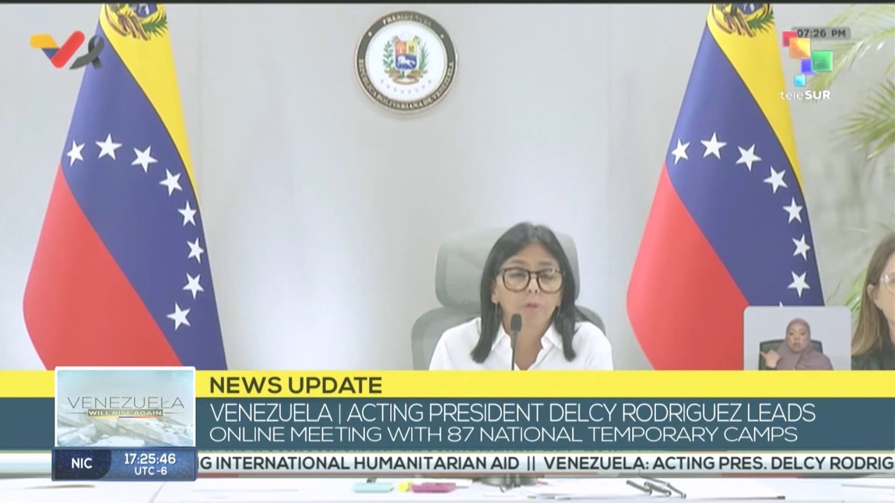 Venezuela | Delcy Rodriguez held videoconference with temporary camp coordinators