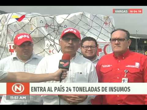 Ingresan a Venezuela 24 toneladas de ayuda humanitaria traída por la Cruz Roja Internacional