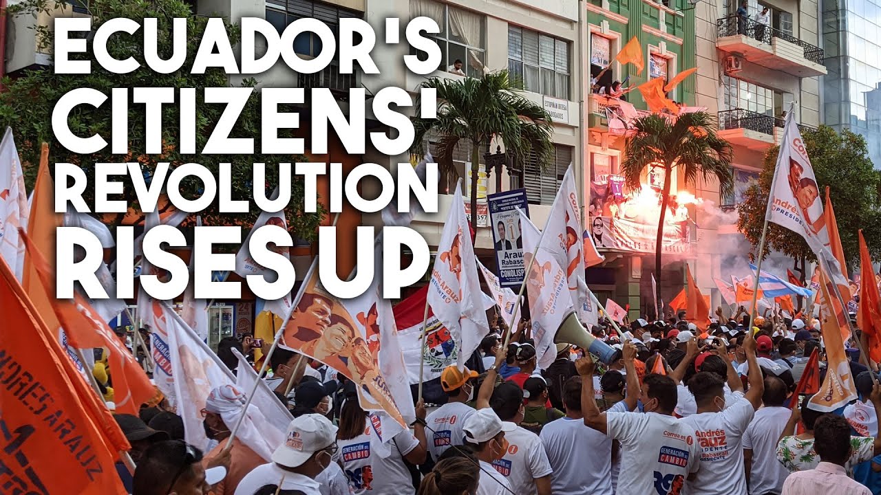 Ecuadorians demand return to leftist Citizens' Revolution on eve of election