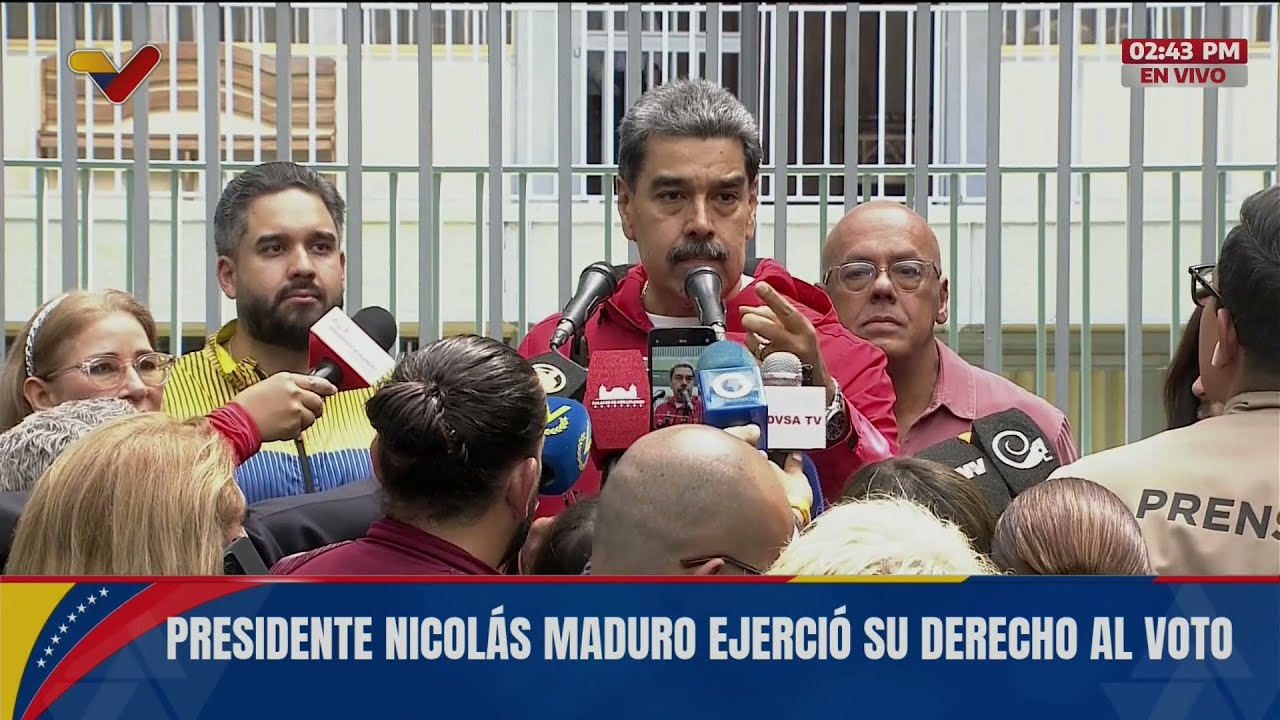 Maduro vota y da declaraciones este 27 de julio en elecciones municipales y Consulta de la Juventud