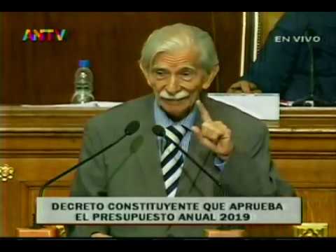 El espectacular y crítico discurso de Julio Escalona en la ANC este 18 de diciembre de 2018