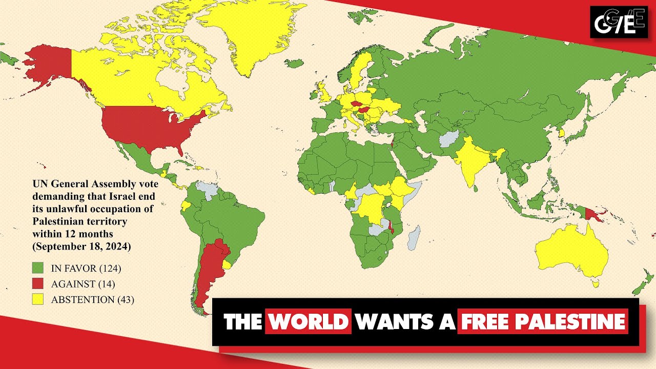 World demands end to Israel’s illegal occupation of Palestine, in landslide UN vote