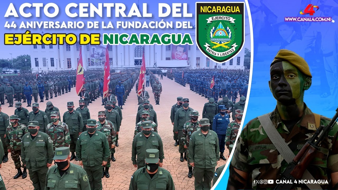 Comandante Daniel y Compañera Rosario presiden acto del 44 Aniversario del Ejército de Nicaragua