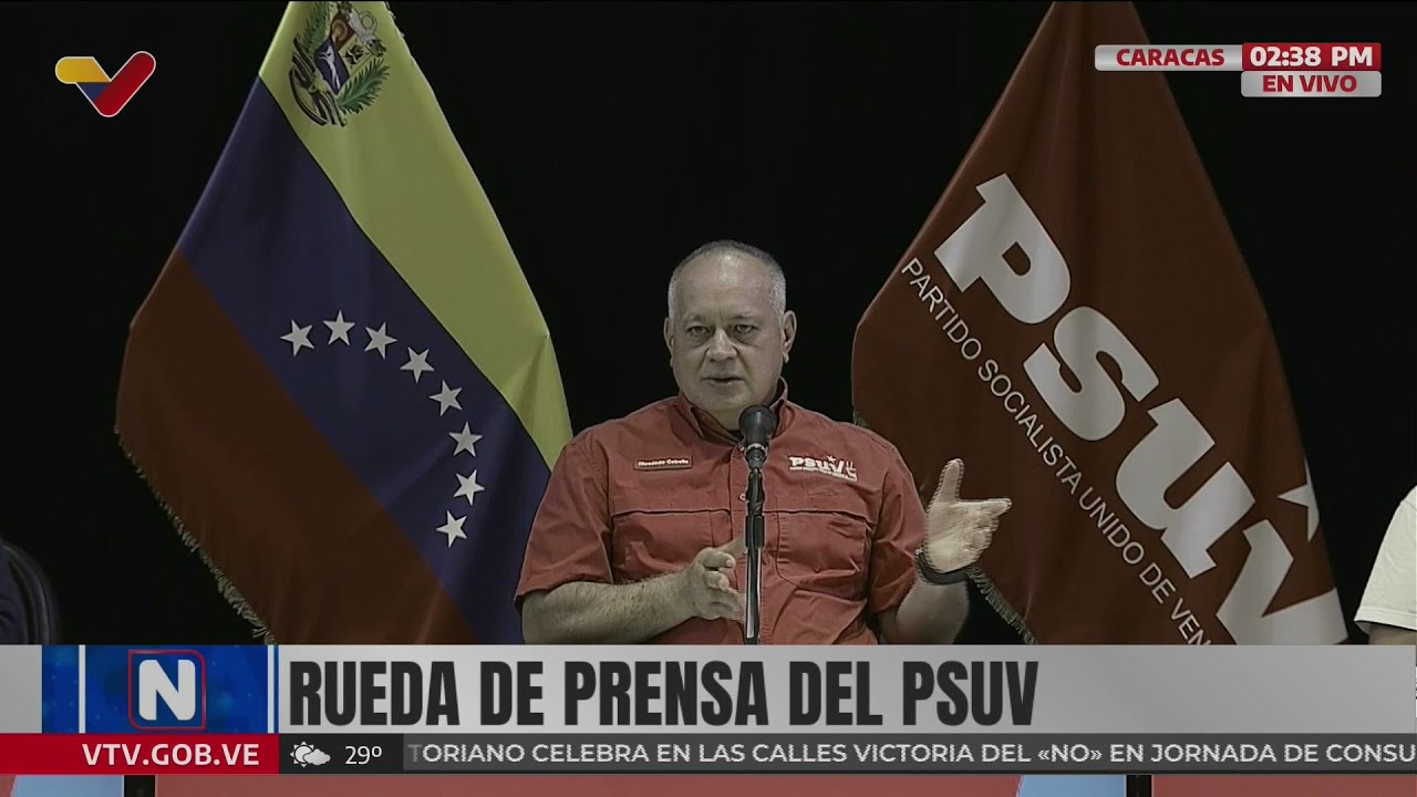 Diosdado Cabello, rueda de prensa del PSUV, 17 de noviembre de 2025