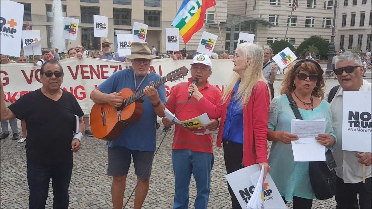 #Berlin 10.8.19 Kundgebung #HaendewegvonVenezuela #TrumpUnblockVenezuela /