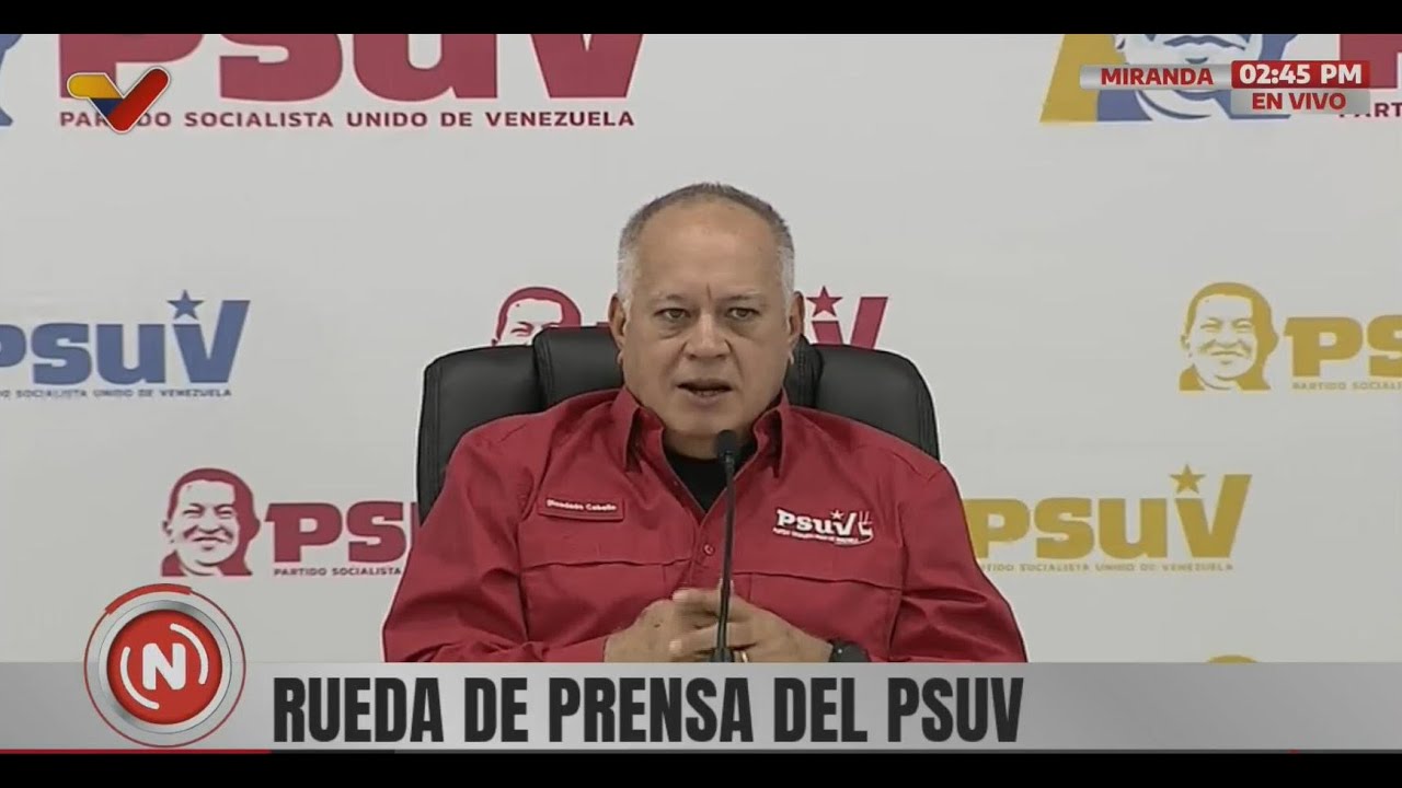 Diosdado Cabello en rueda de prensa del PSUV, 7 de abril de 2025