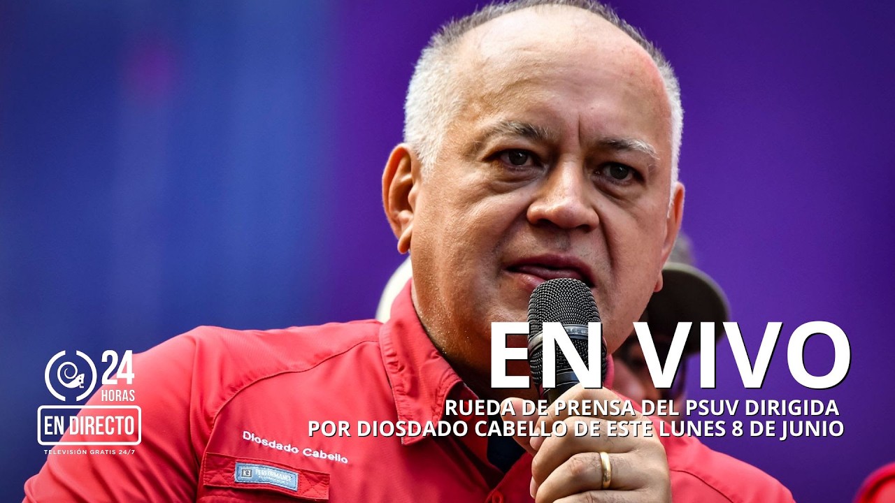 EN VIVO: Rueda de prensa del PSUV dirigida por Diosdado Cabello de este lunes 8 de junio