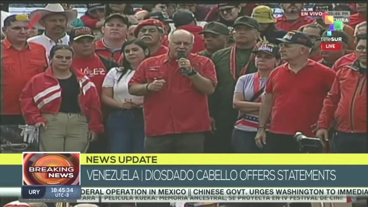 Diosdado Cabello: We are still here, a sovereign people, after that attack from the U.S.