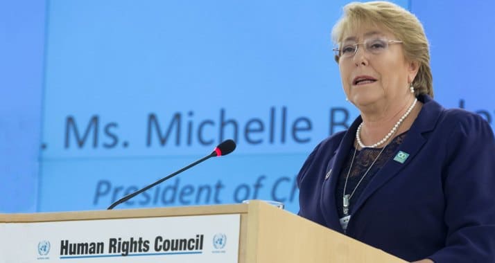 Michelle Bachelet of Chile, newly-appointed as the next UN High Commissioner for Human Rights by Secretary-General António Guterres.