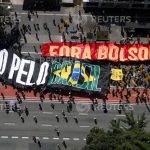 People attend the Grito dos Excluidos (Cry of the Excluded) as part of a demonstration against the President Jair Bolsonaro government