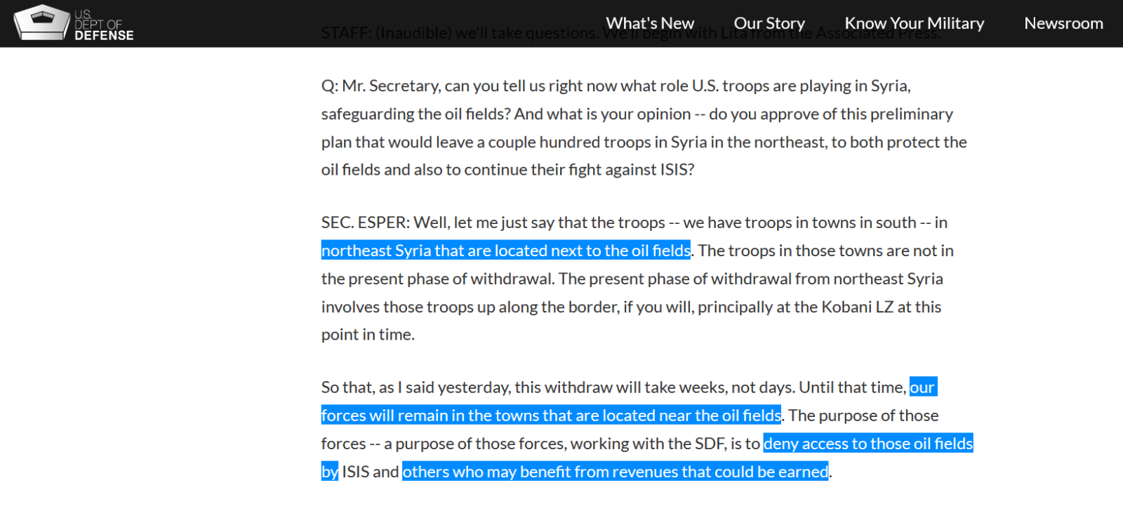 Pentagon-Mark-Esper-troops-Syria-oil-fields.png