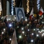 Demonstration to demand justice over the murder of journalist Daphne Caruana Galizia in Valetta