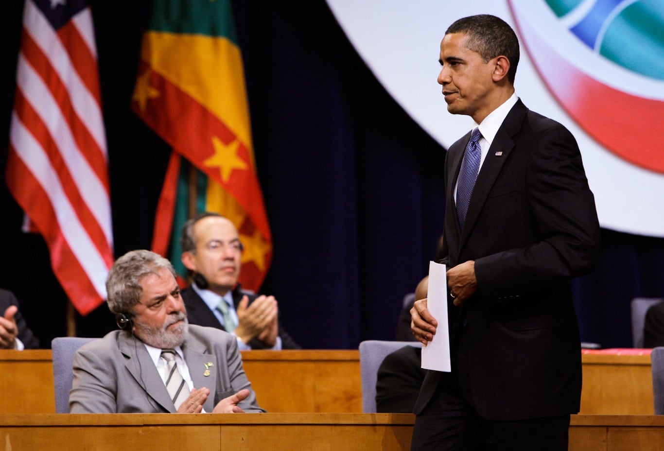 Luiz Inacio Lula da Silva, Barack Obama, Felipe Calderon