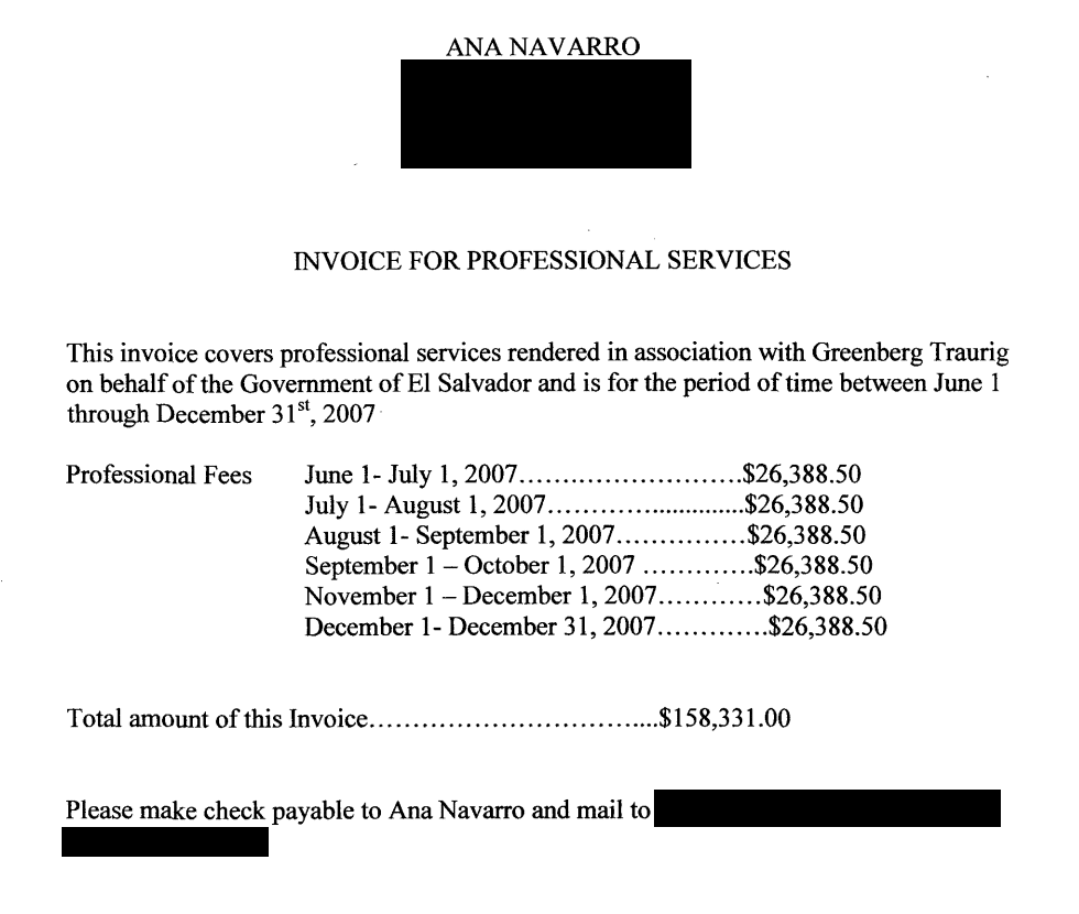 Ana-Navarro-invoice-El-Salvador-lobbying-2007