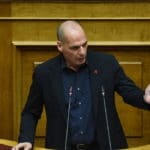 Yianis Varoufakis, Secretary of Mera 25 party, during his