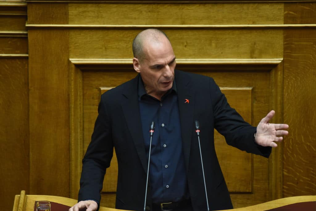 Yianis Varoufakis, Secretary of Mera 25 party, during his
