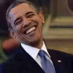 U.S. President Barack Obama smiles as he talks with Pope Francis during a private audience at the Vatican City