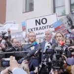 Press-scrum-outside-Westminster-with-WikiLeaks-and-Assange-team-no-2-min