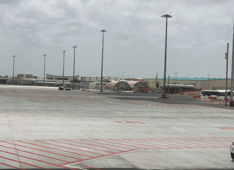 Airport facility that looks like high security